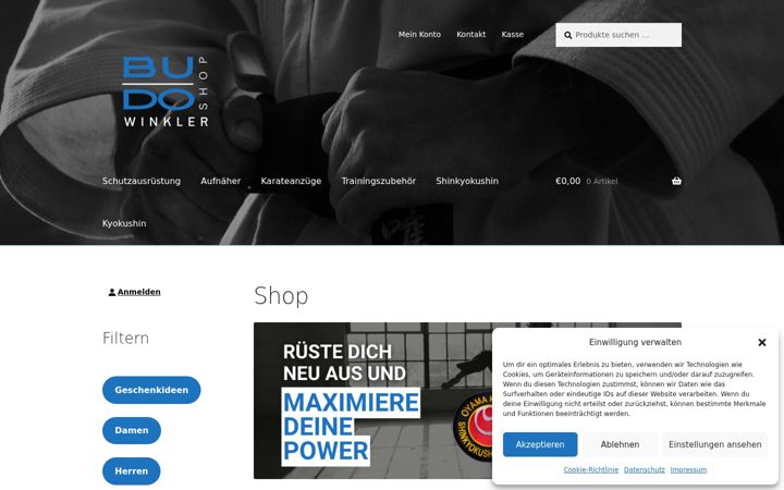 Captura de pantalla de budo-shop-winkler.de