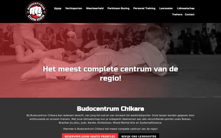 Zrzut ekranu budocentrumchikara.nl
