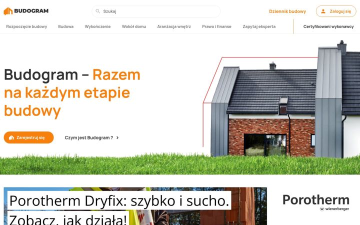Screenshot of budogram.pl