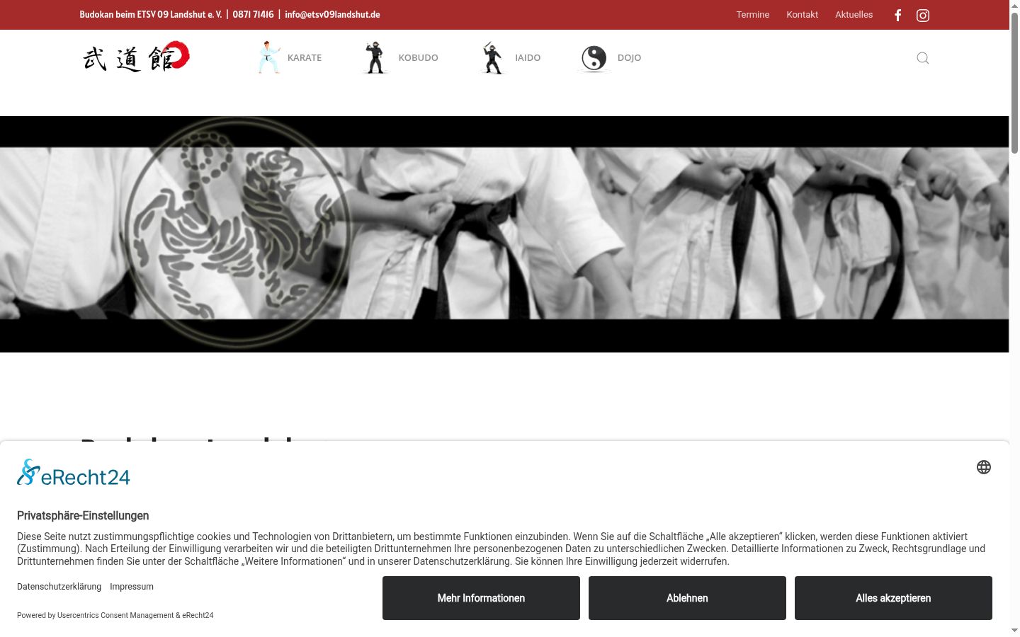 Screenshot of the consent banner shown before any interaction