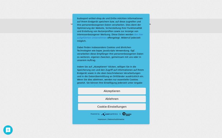 Екранна снимка на budosport-artikel-shop.de