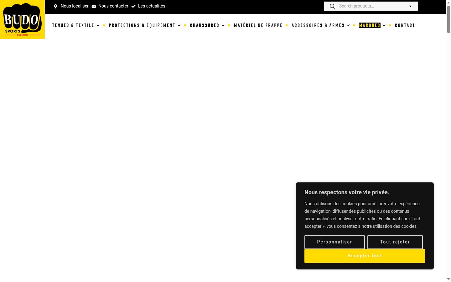 Captura de ecrã do banner de consentimento apresentado antes de qualquer interação