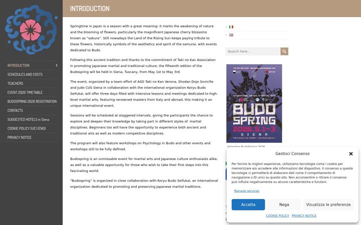 Screenshot of budospring.it