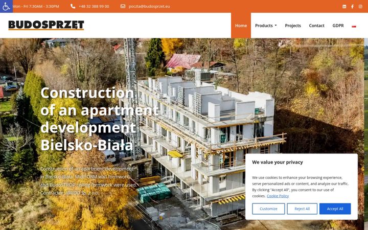 Screenshot of budosprzet.eu