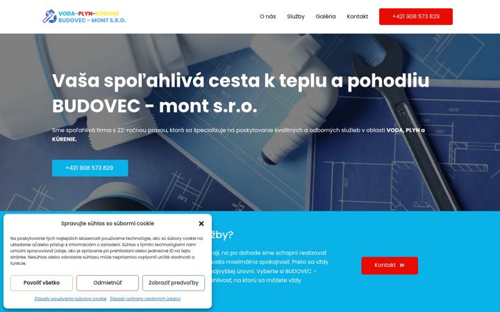Screenshot of budovec-mont.sk