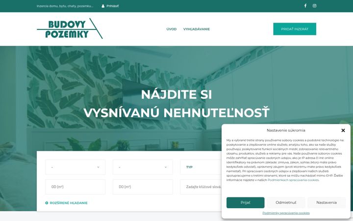 Snímek obrazovky budovyapozemky.sk