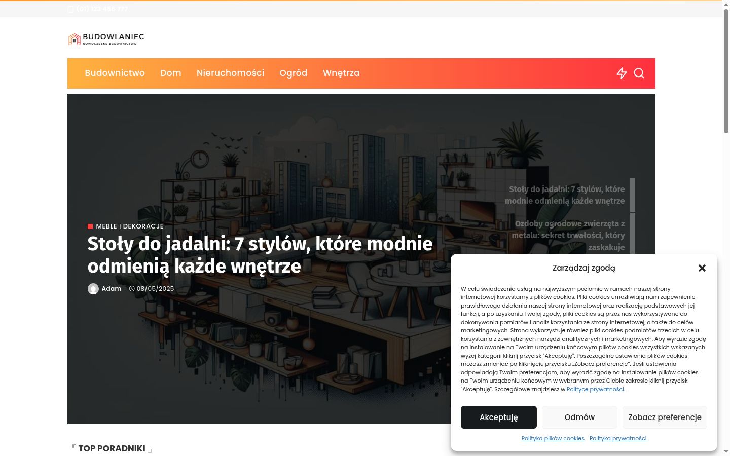 Snímka obrazovky banera súhlasu zobrazeného pred akoukoľvek interakciou