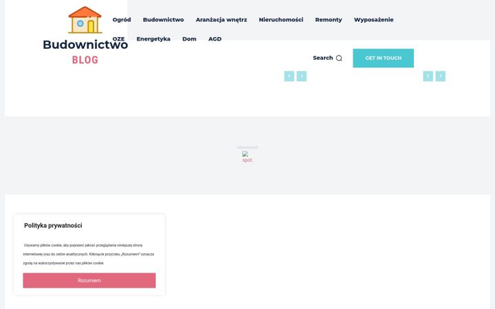 Ekraanipilt saidist budownictwo-blog.pl