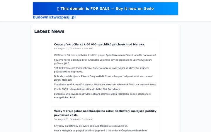 Screenshot of budownictwozpasji.pl