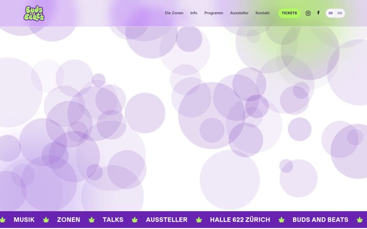 Screenshot stránky budsandbeats.ch