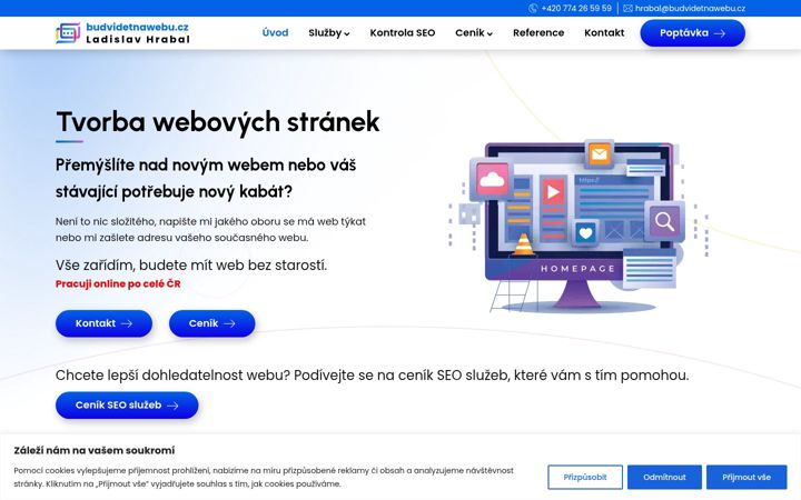 Screenshot of budvidetnawebu.cz