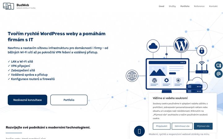 Skjámynd af budweb.eu