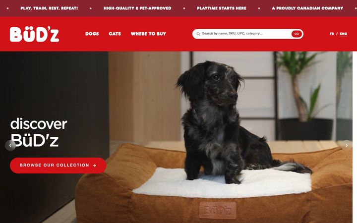Screenshot of budzpetproducts.com