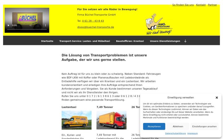 Screenshot of buechel-transporte.de