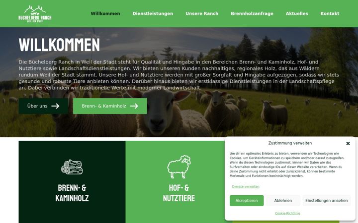 Screenshot of buechelbergranch.de