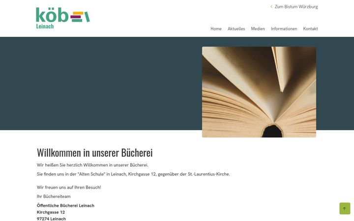Screenshot of buecherei-leinach.de