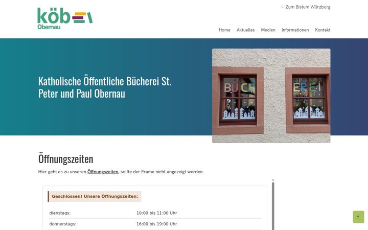 Screenshot of buecherei-obernau.de