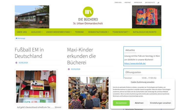 Screenshot stránky buecherei-ottmarsbocholt.de