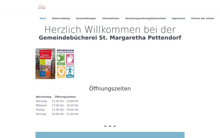 Screenshot of buecherei-pettendorf.de