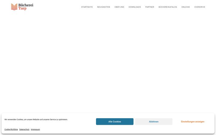 Screenshot stránky buecherei-tarp.de