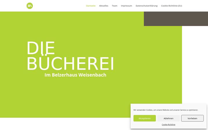 Screenshot stránky buecherei-weisenbach.de