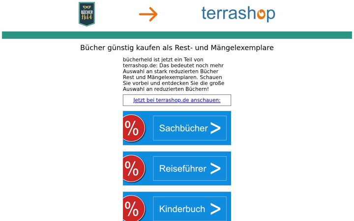 Screenshot of buecherheld.de