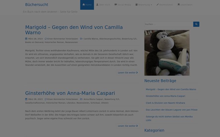 Screenshot of buechersucht.de