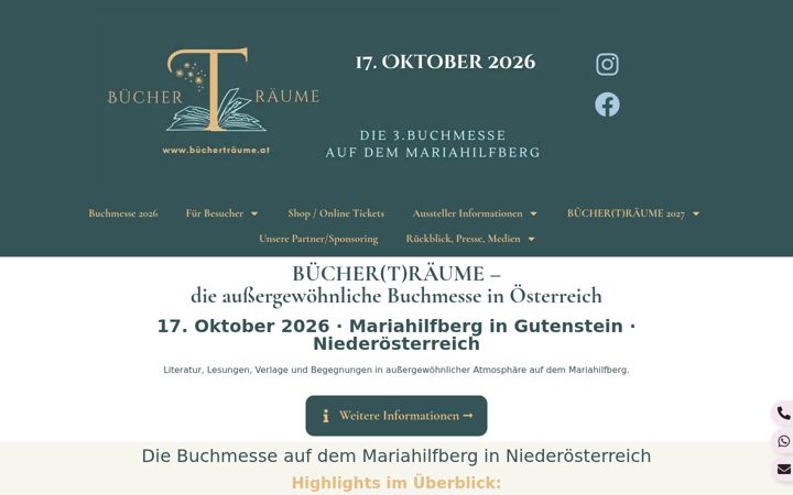 Screenshot of buechertraeume.at