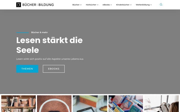 Screenshot stránky buecherwurm123.de