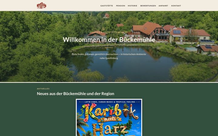 Screenshot stránky bueckemuehle.de