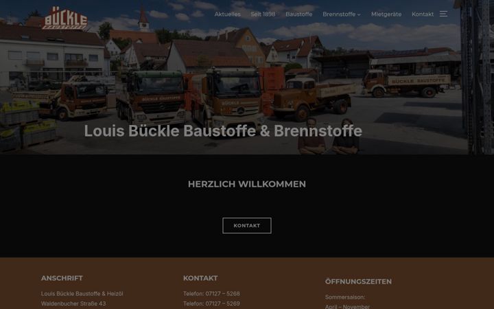 Screenshot of bueckle-baustoffe.de