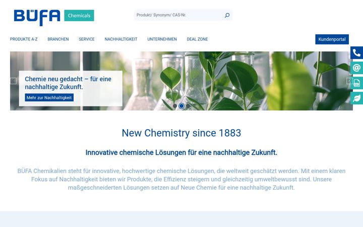 Screenshot of buefa-chemicals.de