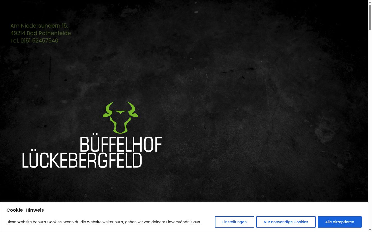 Captura de ecrã do banner de consentimento apresentado antes de qualquer interação