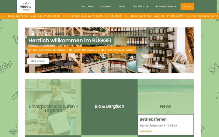 Ekrānuzņēmums no bueggel-unverpackt.de