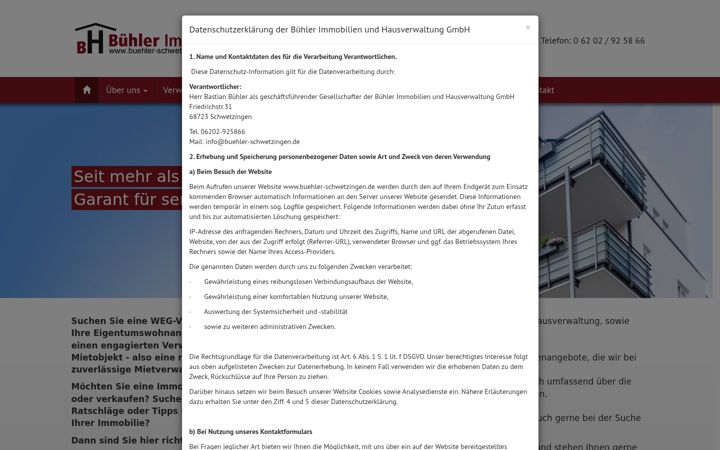 Screenshot of buehler-schwetzingen.de