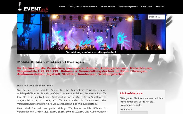 Screenshot of buehne-mieten-ellwangen.de