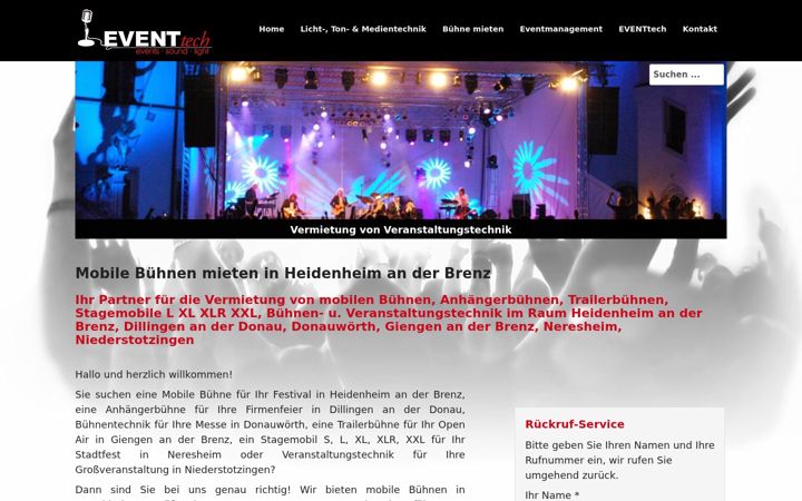 Screenshot of buehne-mieten-heidenheim.de