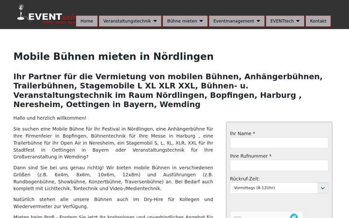 Screenshot of buehne-mieten-noerdlingen.de