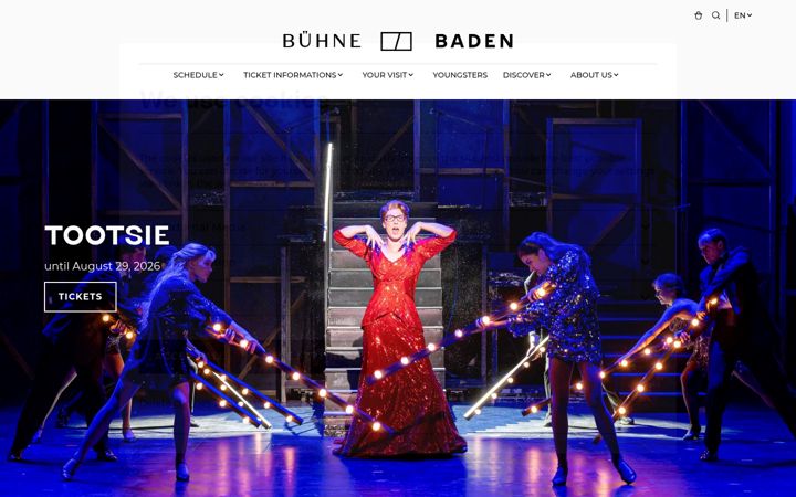 Screenshot of buehnebaden.at