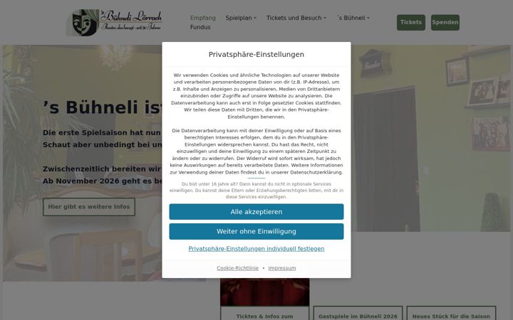 Screenshot of buehneli.com