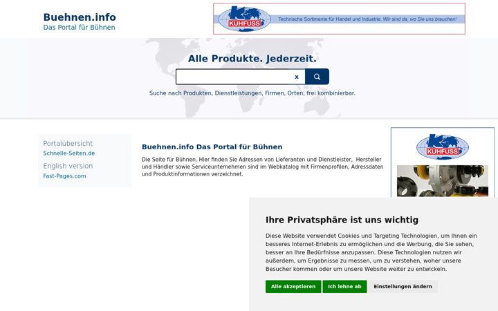 Screenshot of buehnen.info