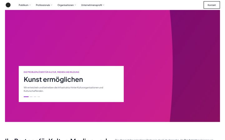 Ekraanipilt saidist buehnenproduktionsgesellschaft.de