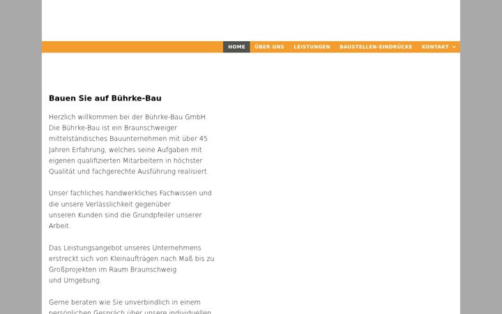 Ekraanipilt saidist buehrke-bau-gmbh.de