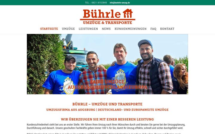 Ekraanipilt saidist buehrle-umzug.de