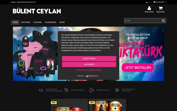 Screenshot of buelentceylan-shop.de