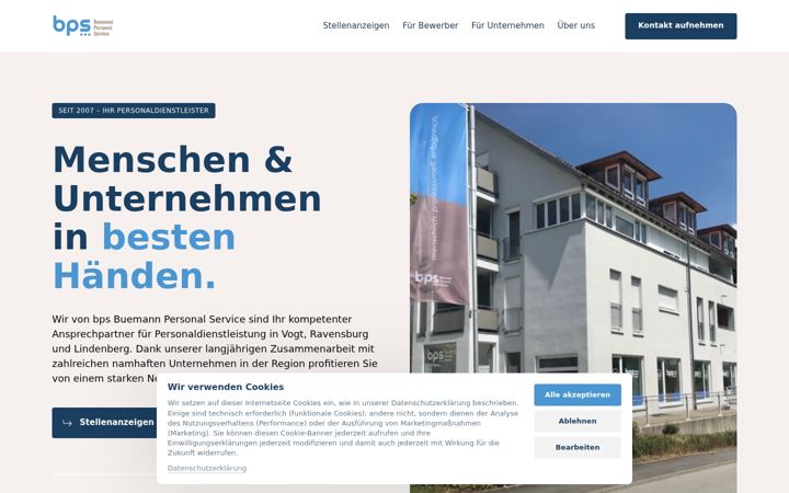 Screenshot of buemann.eu