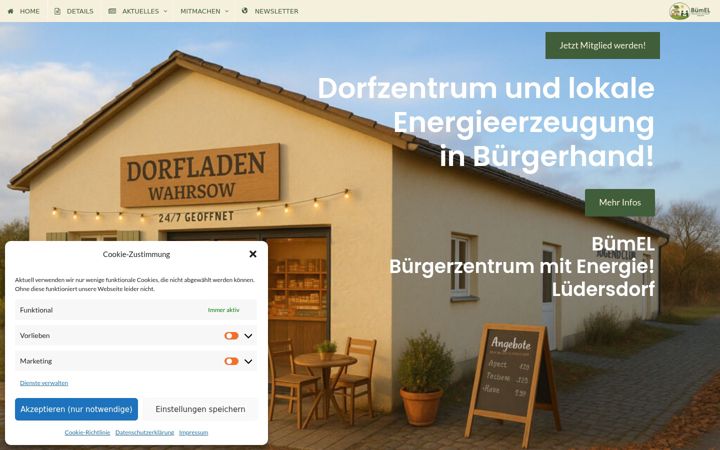 Screenshot of buemel.de