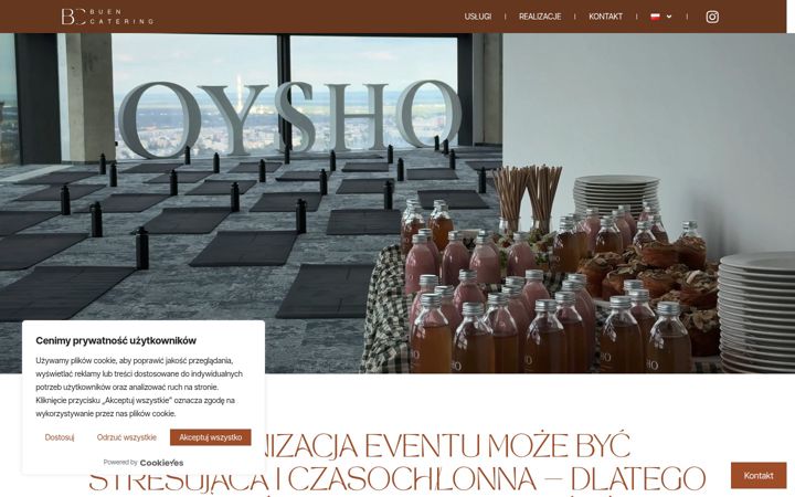 Screenshot of buen-catering.com