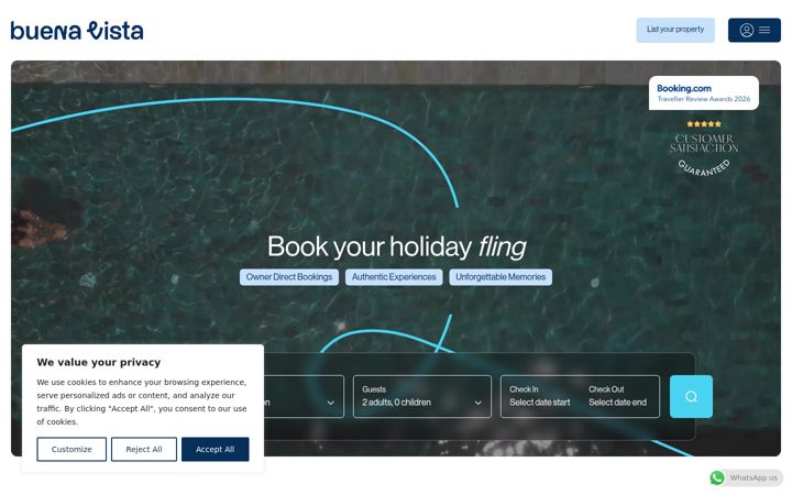 Screenshot of buenavistaholidays.com