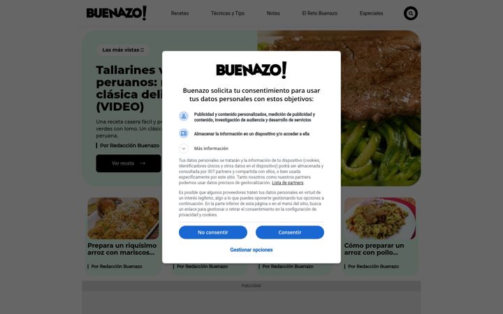 Screenshot of buenazo.pe